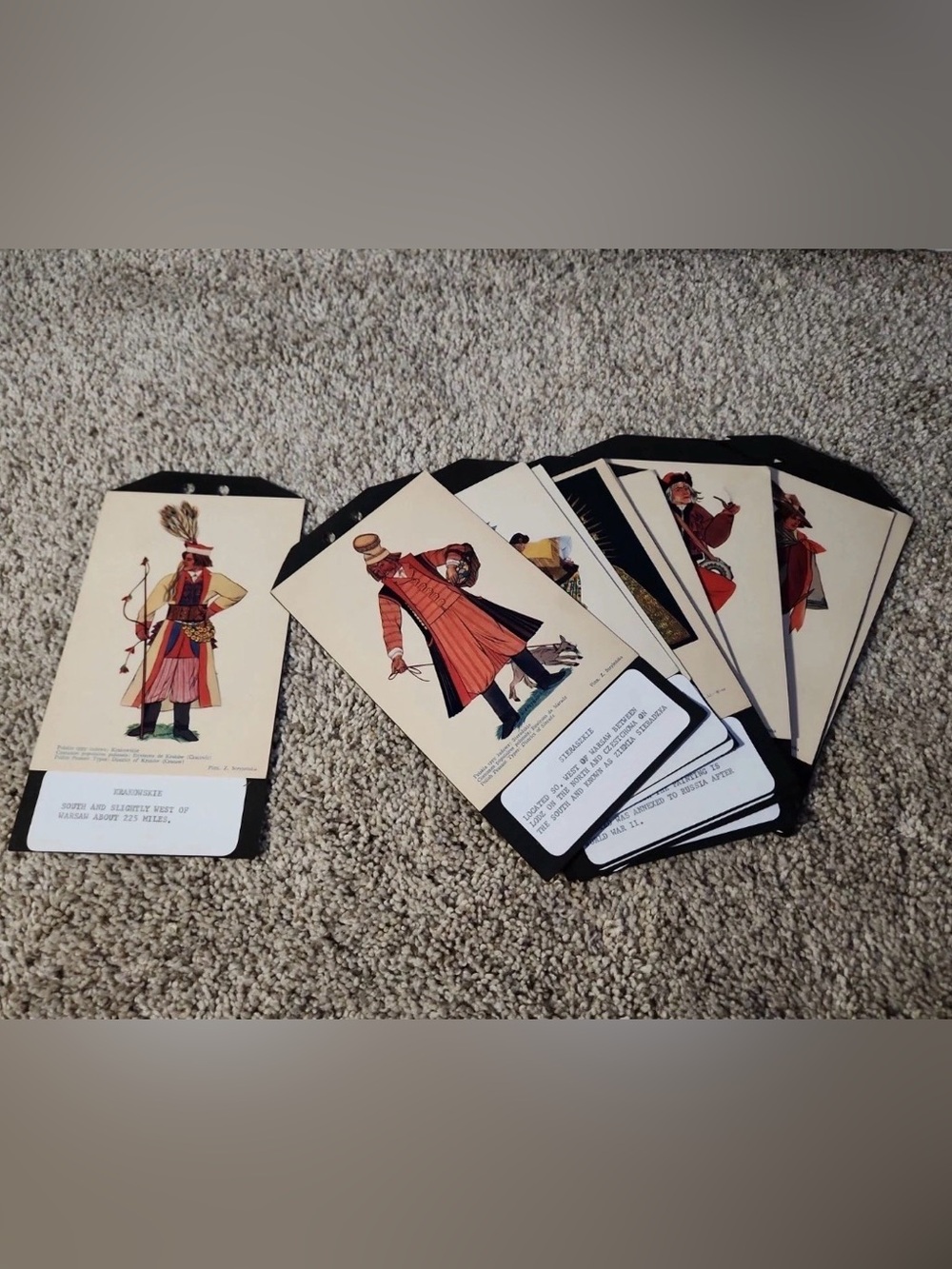 Vintage Costume Illustration Deck - Black and Cream Cards